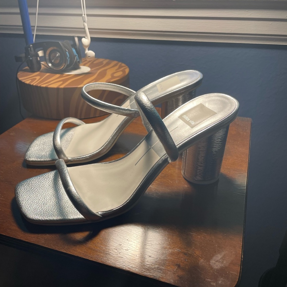 Dolce vita Silver comfy heels